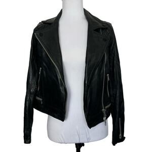 All Saints Leather‎ Jacket Black Size 0